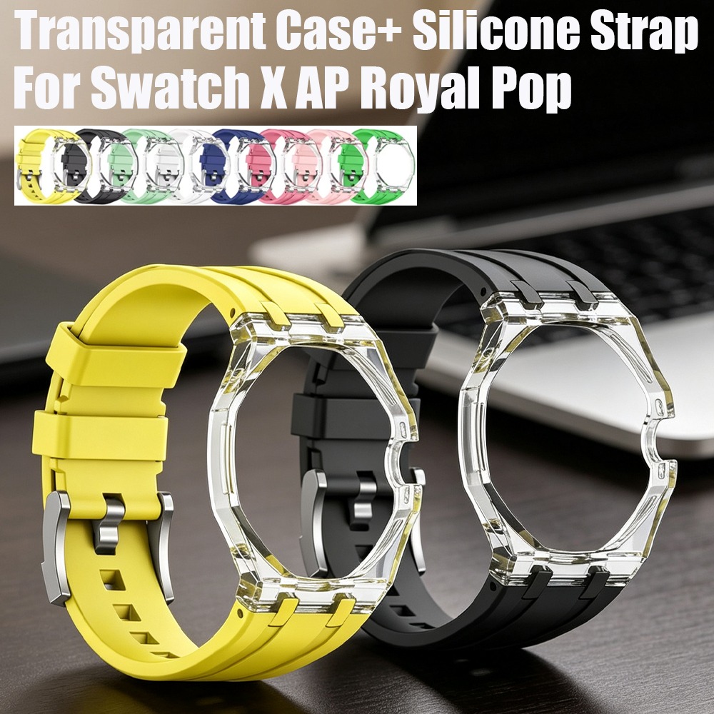 Luxury X I Watch - Casing Transparan + Tali Silikon Cair