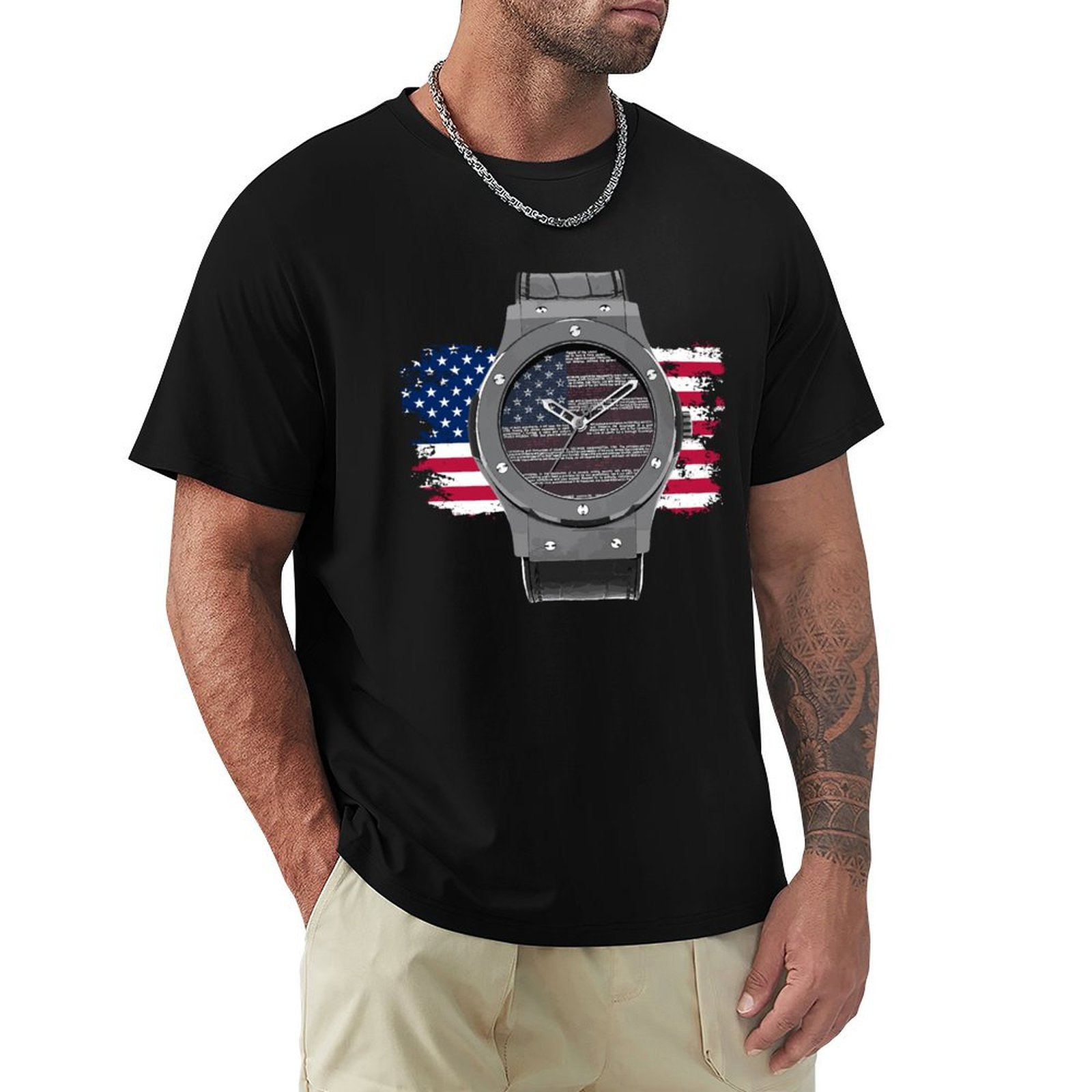 Kaos Gambar Jam Tangan Mewah K - Luxury Watch Drawing ulasan dan harga