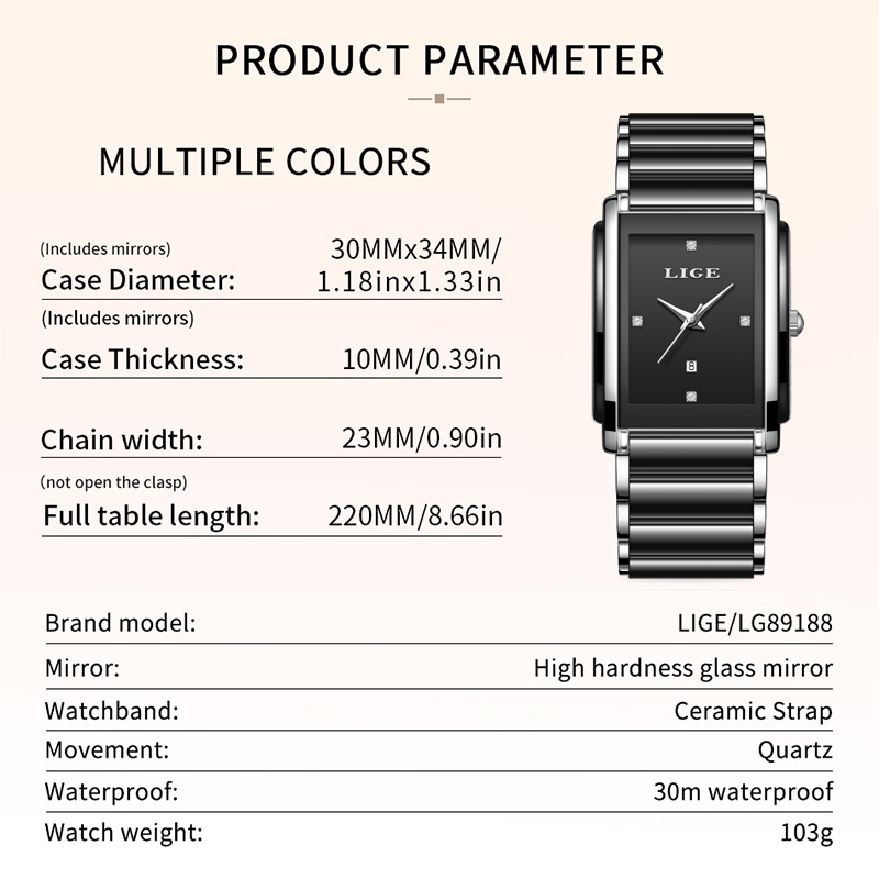 LIGE Jam Tangan Wanita Mewah B - Luxury Watch Travel Case ulasan dan harga