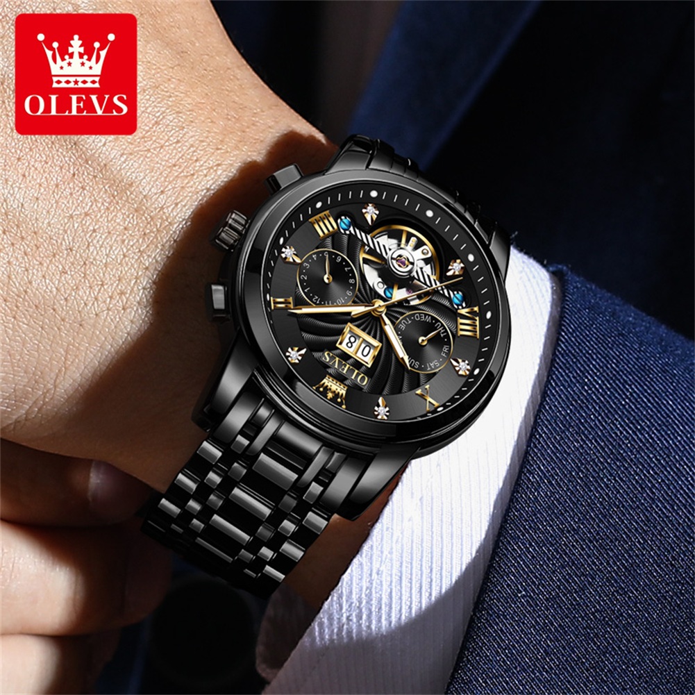 OLEVS jam tangan otomatis penu - Automatic Pilot Watch ulasan dan harga
