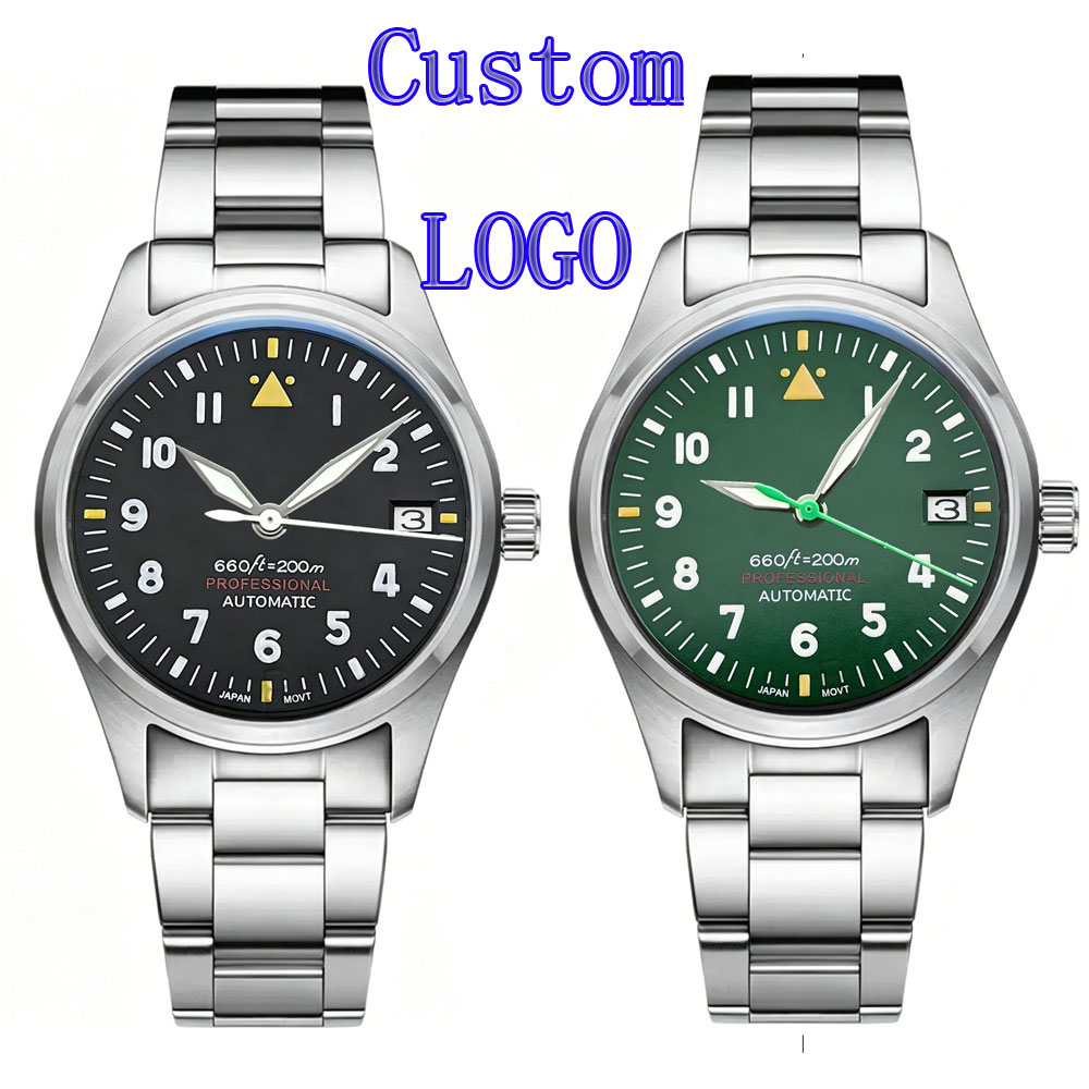 LOGO Kustom 36mm 39mm Jam Tang - Automatic Pilot Watch ulasan dan harga