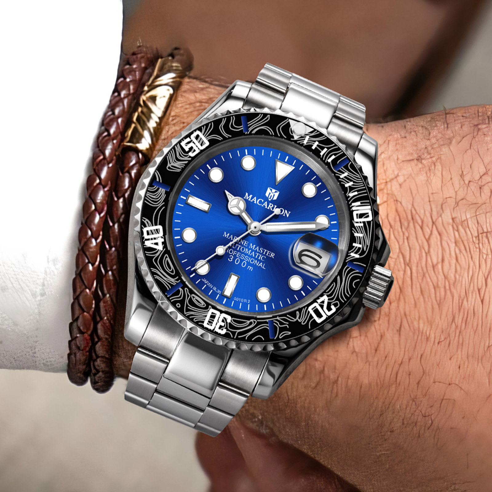 Jam Tangan Mekanik Pria Desain - Diver Watch 300M ulasan dan harga