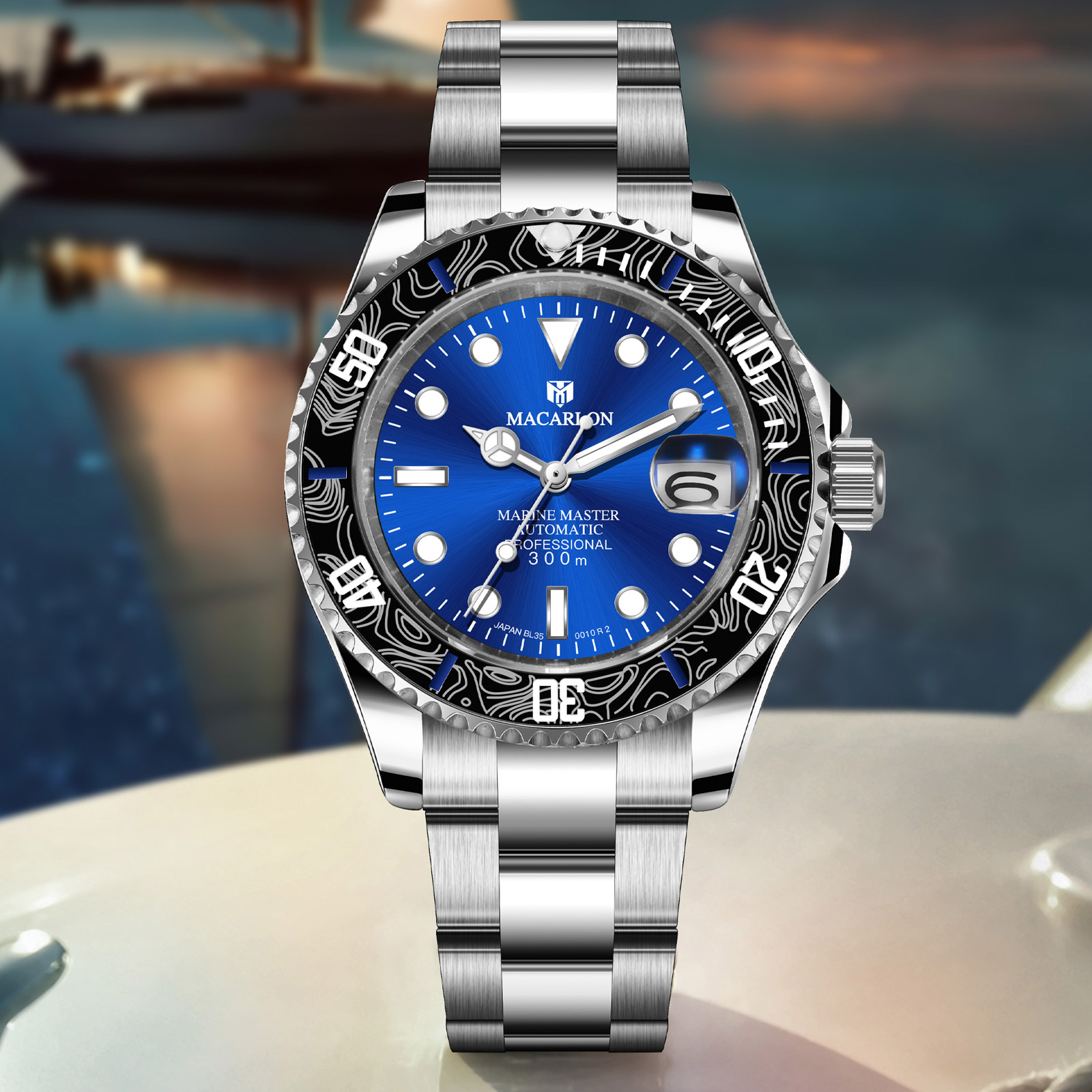 Jam Tangan Mekanik Pria Desain - Diver Watch 300M ulasan dan harga