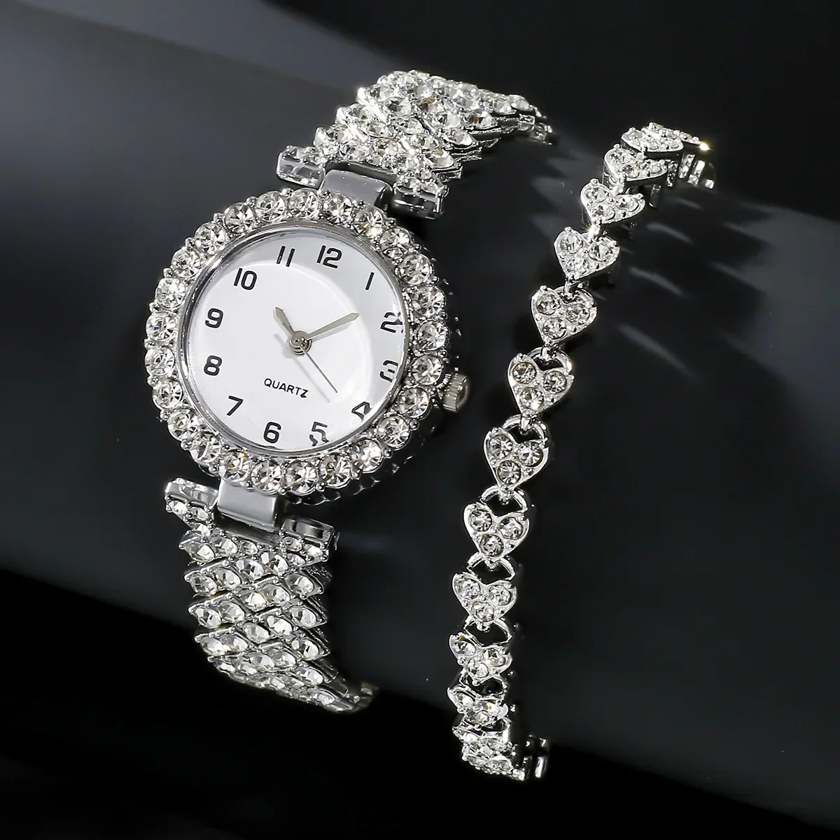 1pcs/2pcs Set Jam Tangan Wanit - Luxury Watch Girl ulasan dan harga