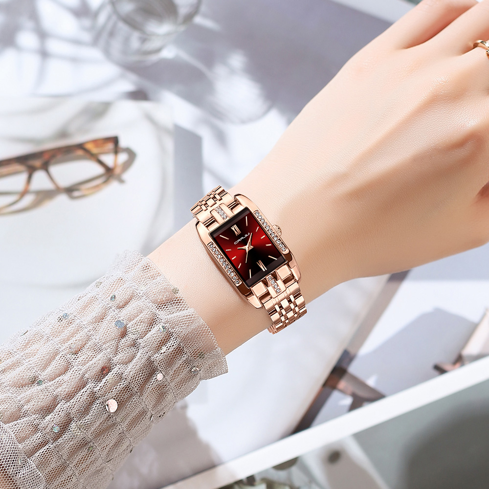 CRRJU Jam Tangan Persegi Mewah - Luxury Watch Girl ulasan dan harga