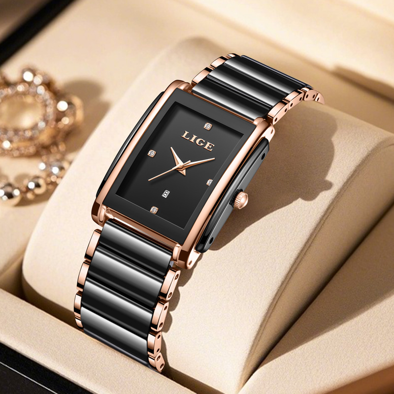 LIGE Jam Tangan Wanita Elegan  - Luxury Watch Travel Case ulasan dan harga