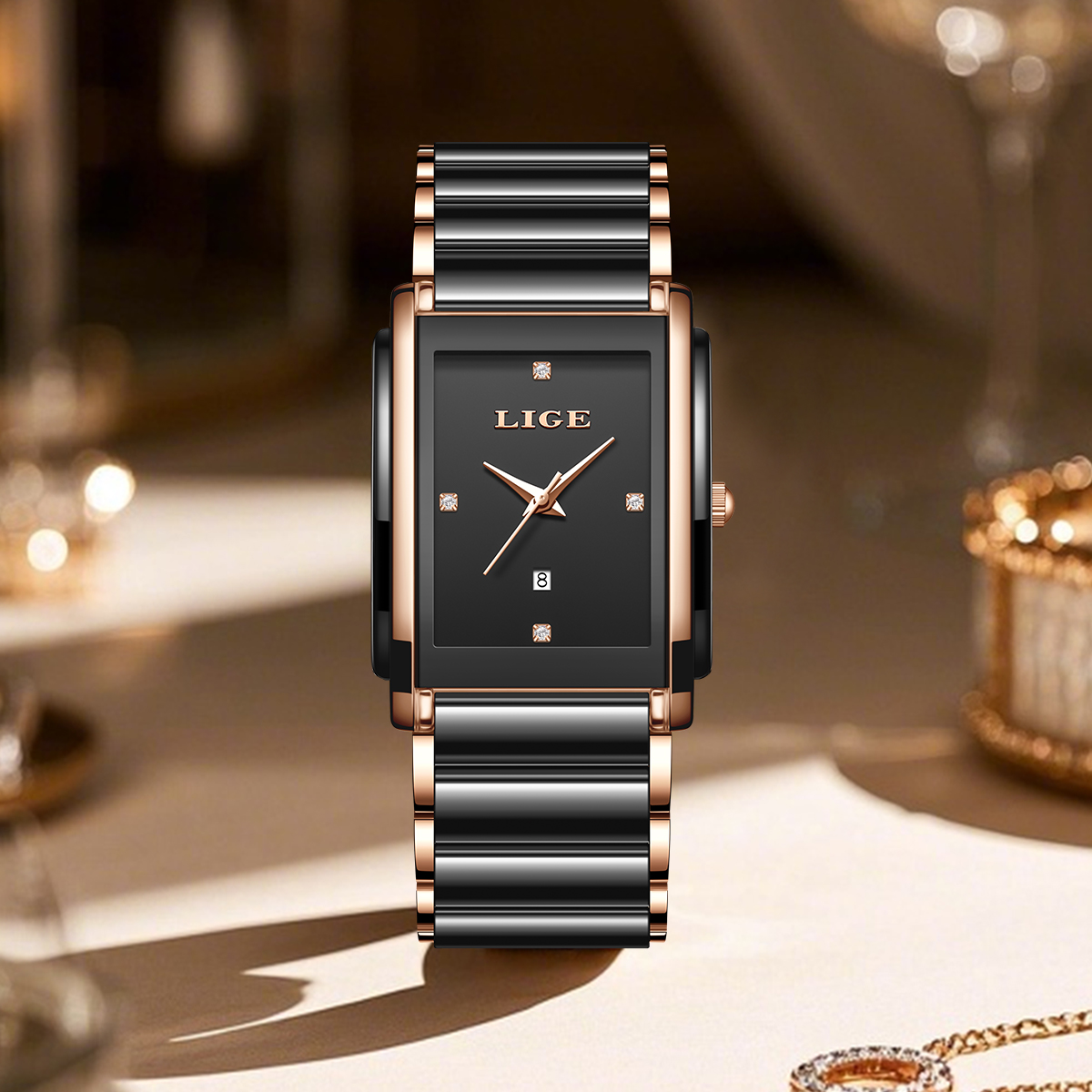 LIGE Jam Tangan Wanita Elegan  - Luxury Watch Travel Case ulasan dan harga
