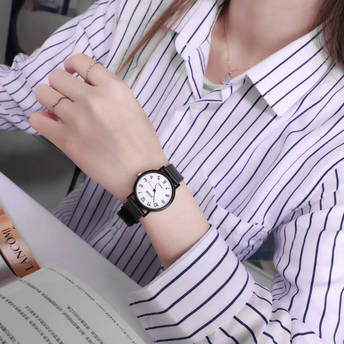 Jam Tangan Hitam Sederhana Jam - Luxury Watch Girl ulasan dan harga